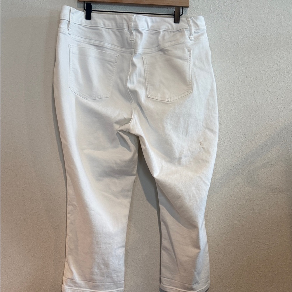 Simply Vera Vera Wang White Wide-Leg Capris - Picture 4 of 7